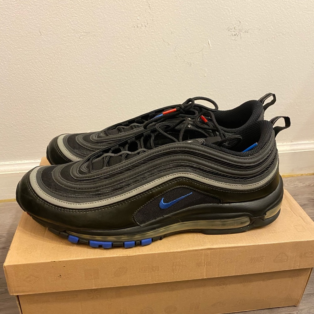 2009 Nike Air Max 97 | Black Met Silver Red Blue